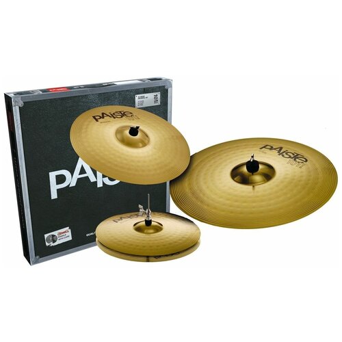 Комплект тарелок (14/16/20) Paiste 000014USET 101 Brass Universal Set Комплект тарелок (14/16/20) zildjian a20579 11 a custom 5 pack matched set набор тарелок 14 hihat 16 crash 20 medium ride 18 crash