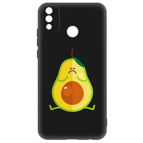 фото Чехол-накладка krutoff soft case авокадо недовольный для honor 9x lite черный krutoff group