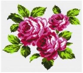 Флизелин водорастворимый Borovsky&Sons с рисунком, Confetti, Букет роз, 20*30 см (K301)
