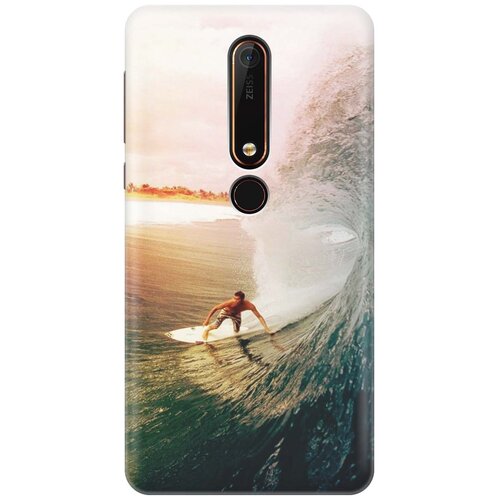 фото Cиликоновый чехол на nokia 6 / нокиа 6 с принтом "серфер" gosso