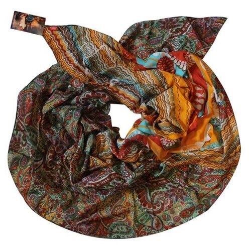 фото Шарф-ромбы оланж ассорти (комбинированный из двух ромбов)