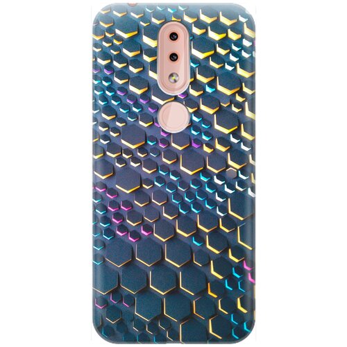 фото Re:pa накладка transparent для nokia 4.2 с принтом "графитовые соты"