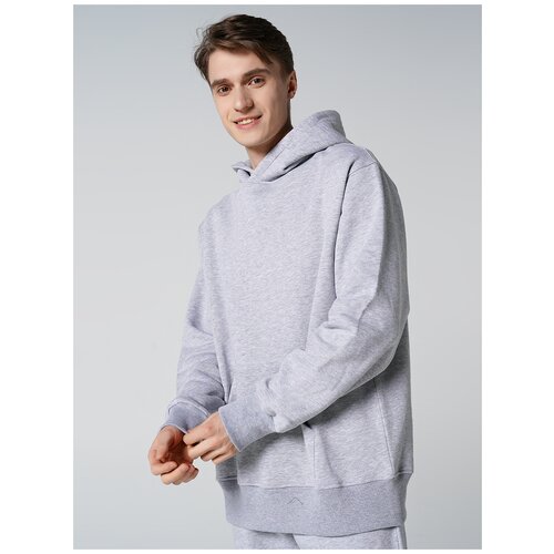 фото Толстовка с капюшоном твое 76902 размер s, светло-серый меланж, men