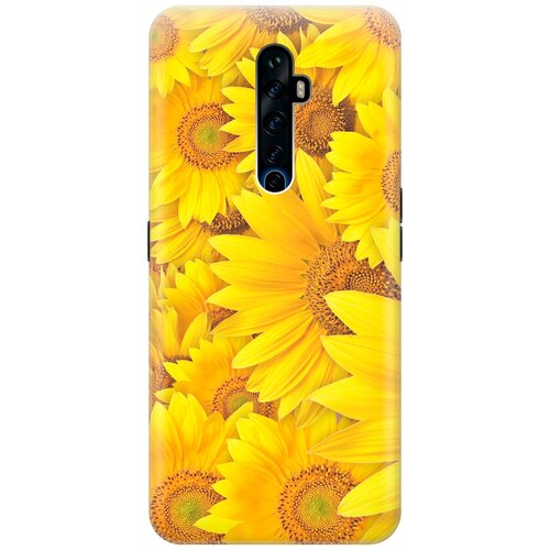 фото Силиконовый чехол на oppo reno2 z / оппо рено2 зет с принтом "море подсолнухов" gosso