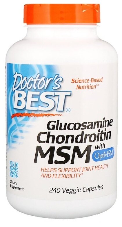 Doctor's Best Glucosamine Chondroitin Msm with OptiMSM 240 капсул