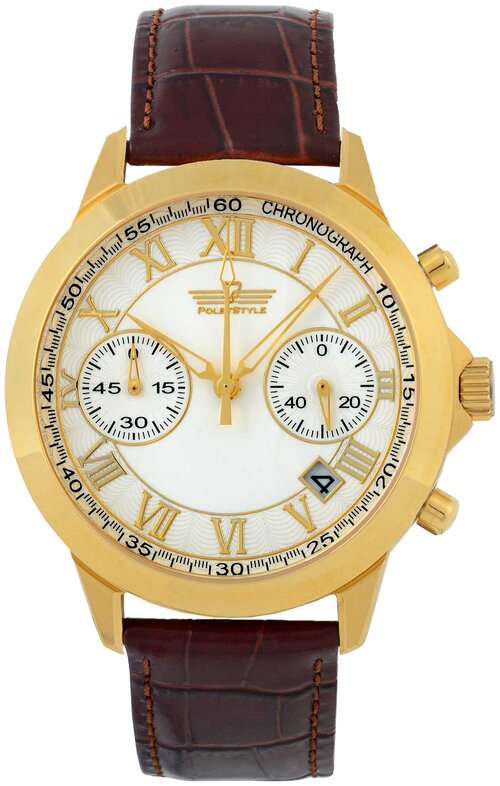 Наручные часы Полет-Хронос 6S21/9166091, белый, золотой