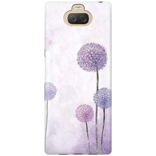 фото Ультратонкий силиконовый чехол-накладка для sony xperia 10 plus с принтом "одуванчики" gosso