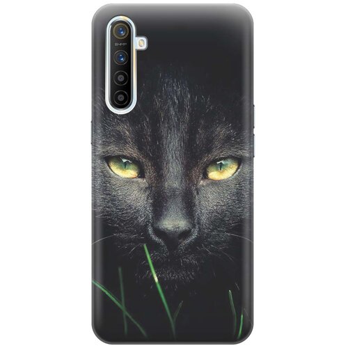 фото Cиликоновый чехол на realme xt / рилми хт с принтом "кошка в темноте" gosso