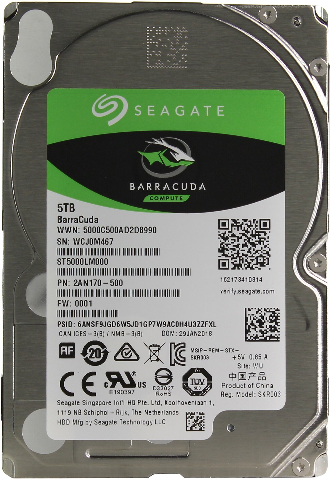 Жесткий диск SEAGATE Barracuda , 5Тб, HDD, SATA III, 2.5" - фото №10