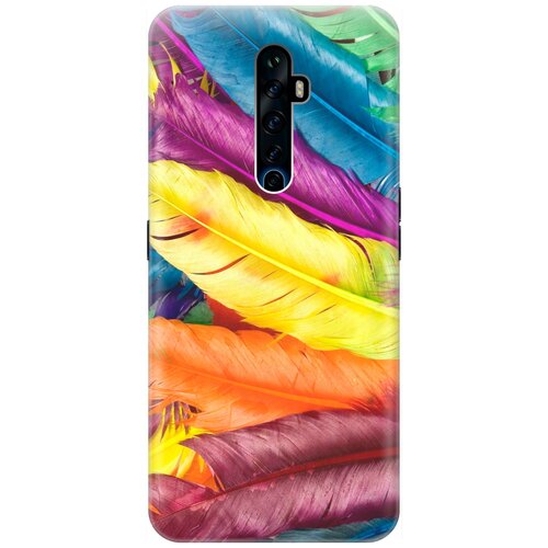 фото Re:pa накладка transparent для oppo reno2 z с принтом "разноцветные перья"