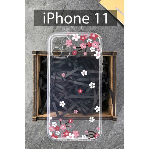 Силиконовый чехол Сакура для iPhone 11 / Айфон 11