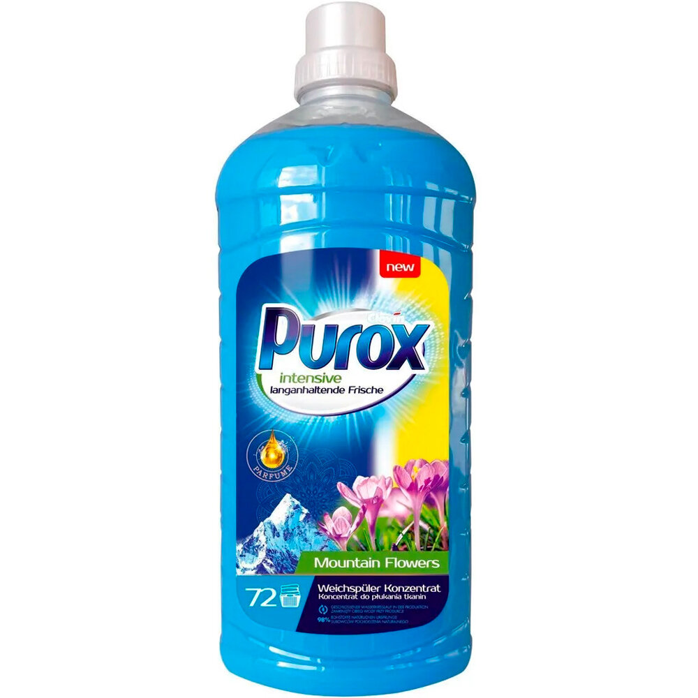 Ополаскиватель PUROX Intensive Mountain Flowers (1.8 л) концентрат 72 стирки