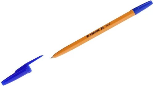 Carioca C02088 Ручка шариковая CORVINA 51, желтый корпус, синяя