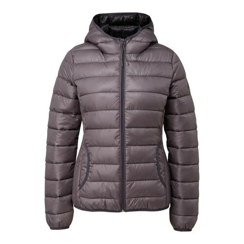 Куртка  Q/S by s.Oliver, демисезон/зима, средней длины, силуэт полуприлегающий, капюшон, карманы, размер M, белый