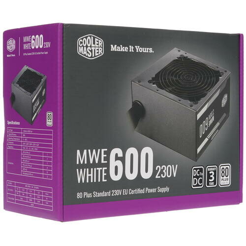 Блок питания Cooler Master MWE 600 White 230V - V2 600W (MPE-6001-ACABW) черный BOX - фото №13