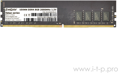 Память оперативная DDR4 ExeGate Value 8Gb 2666MHz pc-21300 (EX283082RUS) - фото №3