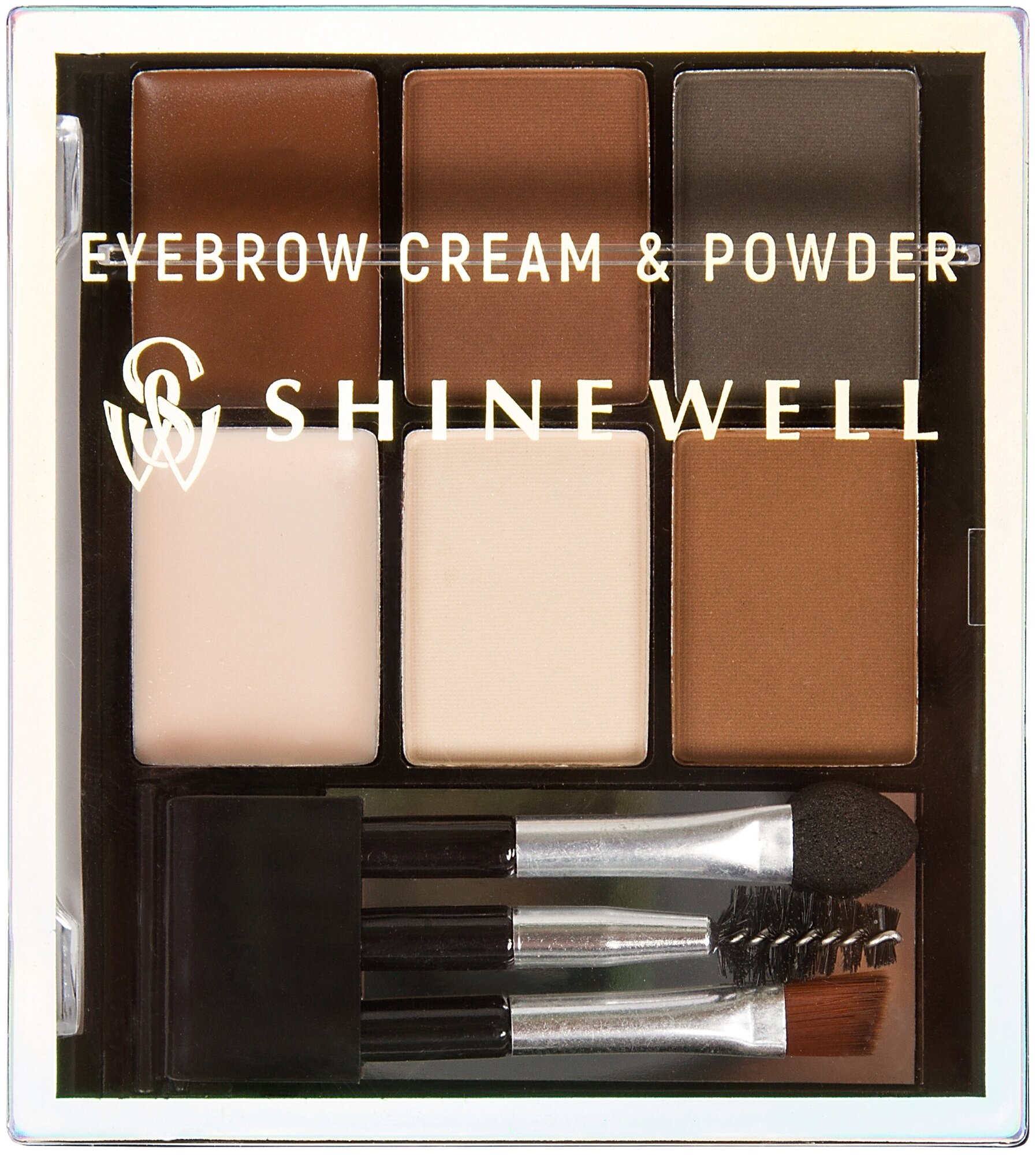 Набор для бровей Shinewell Eyebrow Cream & Powder т. 01 7,23 г