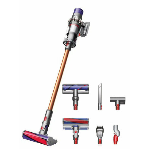 Пылесос Dyson Cyclone V10 Absolute (SV27) 2023 EU, nickel/copper пылесос dyson cyclone v10 extra sv27 eu nickel fuchsia