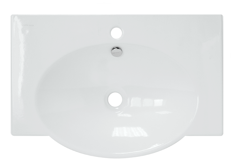 Раковина для ванной Sanita INFINITY 65 с кронштейнами, полотенцедержателем (INF65SLWB01KR) - фотография № 1