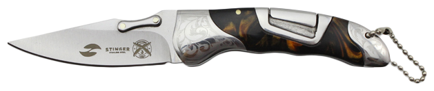 Нож Stinger, 165 мм, коричневый, подарочная упаковка - фото №1
