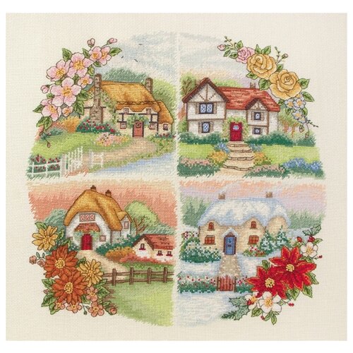 фото Набор для вышивания anchor seasonal cottages 30*30см, mez, pce750