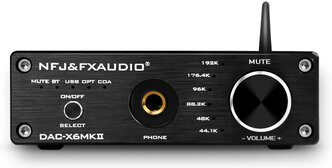 Усилитель для наушников, предусилитель (ЦАП) FX-AUDIO (RUS) DAC X6MKII Black (OPT, Coax, USB, BT5.0)