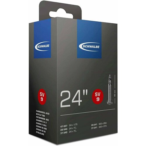 Велокамера 24 Presta SV9 (28/47-507/541) IB 40mm. SCHWALBE камера schwalbe 16 presta