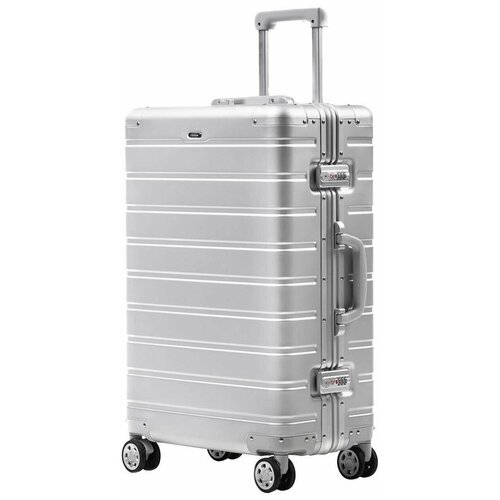 Чемодан treepzon, 78 л, размер M, серебряный чемодан treepzon 78 л размер m серебряный