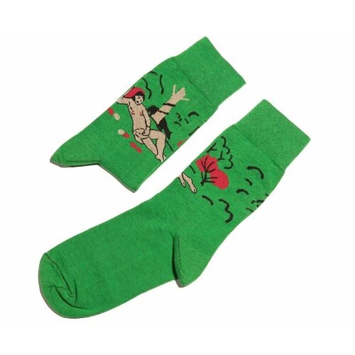 фото Носки st. friday жена короля ps1901, размер 42-46, зеленый/бежевый