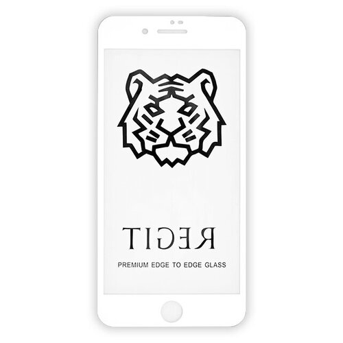 Полноэкранное защитное full screen стекло для iPhone 6+/6S+ Tiger 5D (Белый)