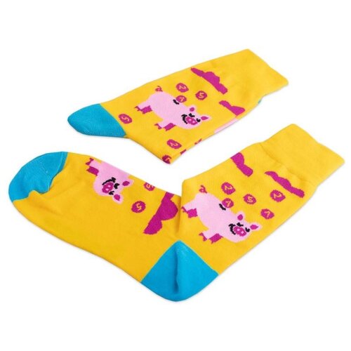 фото Носки детские st. friday socks "копилка", жёлтый, 14 (размер обуви 21-23) st. friday's
