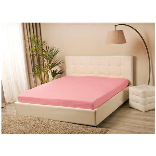 фото Простыня на резинке kupu-kupu violett, трикотаж, 200 х 200 см, розовый