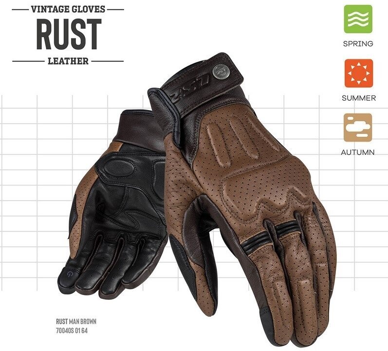 Мотоперчатки RUST MAN GLOVES LS2 (коричневый S)