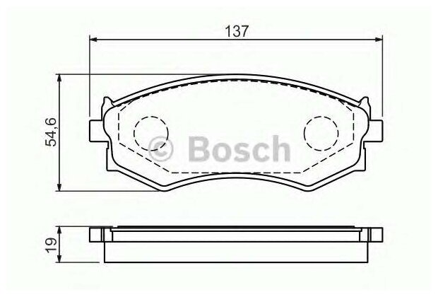 Передние колодки Bosch 0986461139