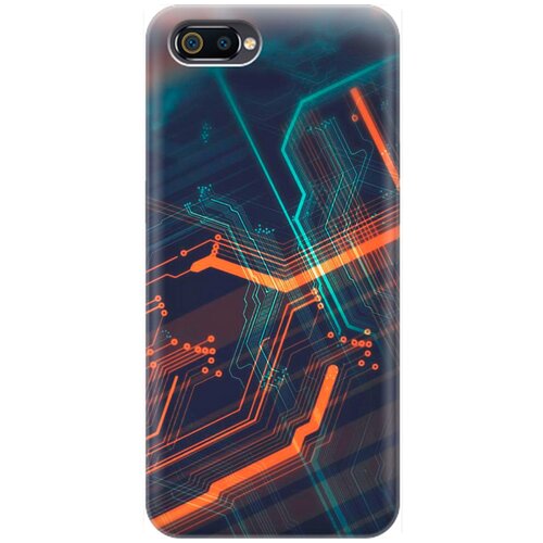 фото Re:pa накладка transparent для oppo a1k / realme c2 с принтом "микросхема"