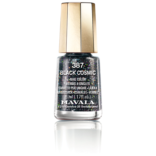 Mavala Лак для ногтей Nail Color Glitter, 5 мл, 387 Black Cosmic