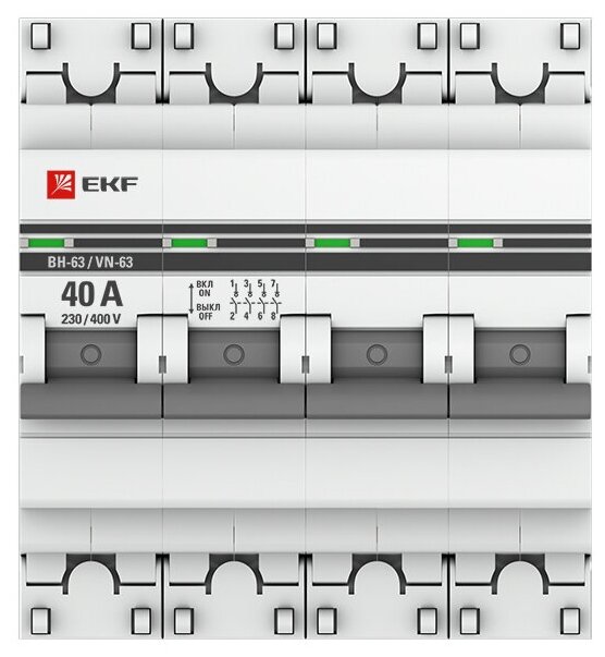 SL63-4-40-pro Выключатель нагрузки 4P 40А ВН-63 PROxima Упаковка (3 шт.) EKF - фото №2