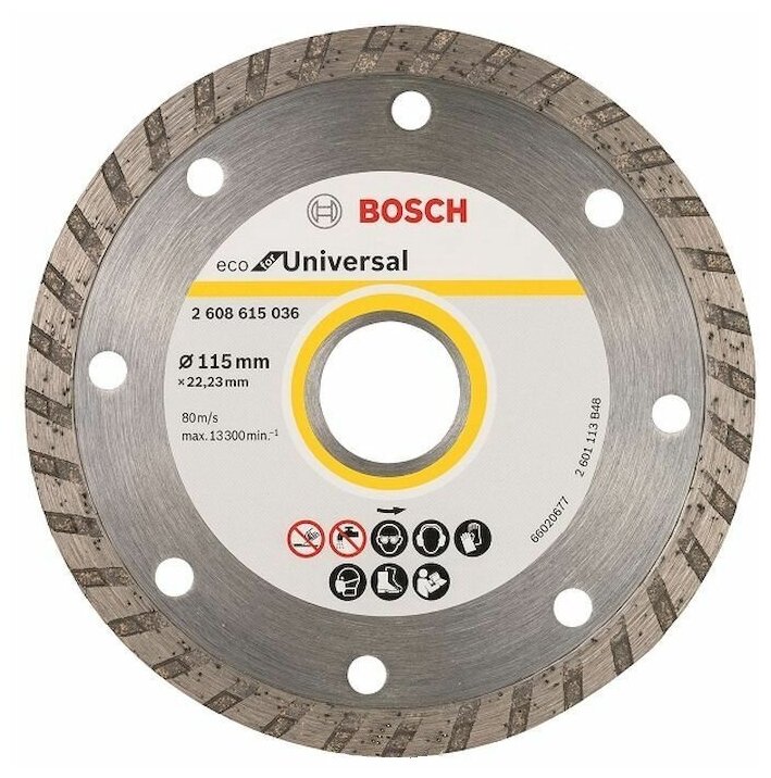 Алмазный диск Bosch Eco Universal Turbo 2.608.615.036 (115x22,23 мм) - фото №1