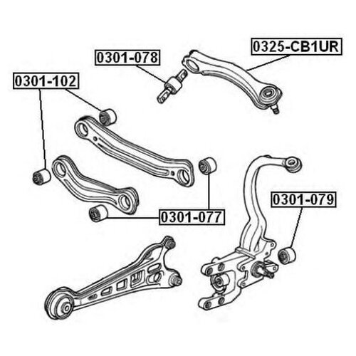 фото Сайлентблок рычага подвески asva 0301-077 для honda accord iv