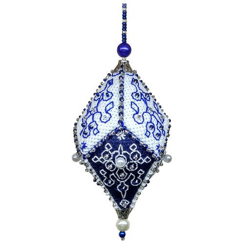 фото Zengana набор для вышивания бисером и нитками сапфир 6 × 10 см (м-073)