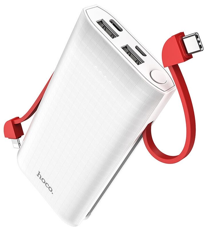 Внешний аккумулятор HOCO J67 Rill power bank, 2.0А (10000mAh), белый, 6931474730237