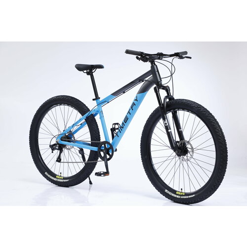 фото Велосипед на спицах timetryтt114/9s 29" полуфэтбайк алюминиевая рама горный для активного отдыха , черный/синий