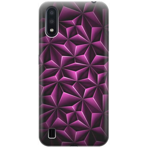 фото Re:pa накладка transparent для samsung galaxy a01 с принтом "лиловый узор"