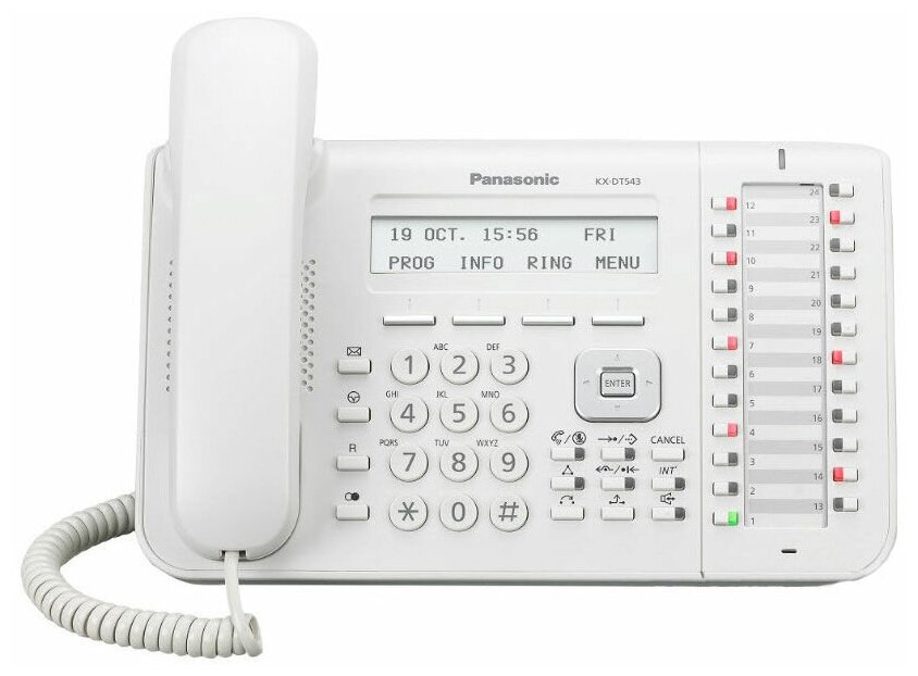 Цифровой системный телефон Panasonic KX-DT543RU Чёрный