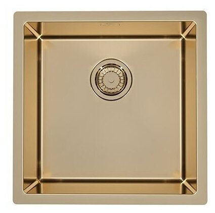 Мойка QUADRIX MONARCH 30 BRONZE 450X450X200 в компл. с выпуском без сифона,