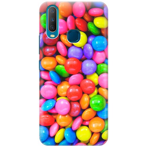 фото Re:pa накладка transparent для vivo y17 / y3 / y12 / y15 с принтом "цветные драже"