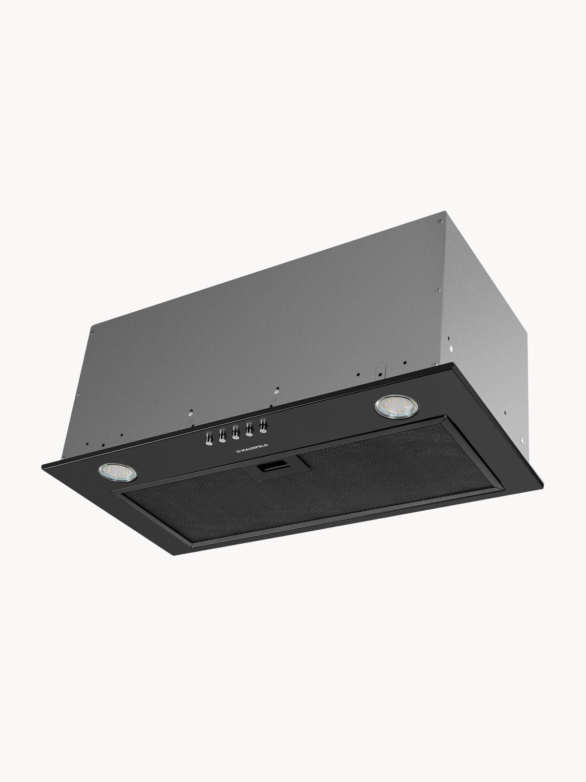 Вытяжка кухонная MAUNFELD Crosby Power 50 черный, встраиваемая 50 см, 3 скорости, 1050 куб. м/ч, 51,8 дБ