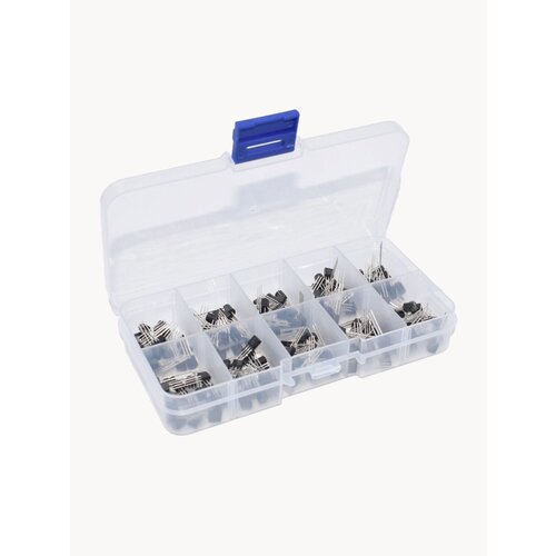 Набор транзисторов 200шт, 10 видов ТО-92 по 20 шт: BC337 BC327 2N2222 2N2907 2N3904 2N3906 S8050 S8550 A1015 C1815 (У)