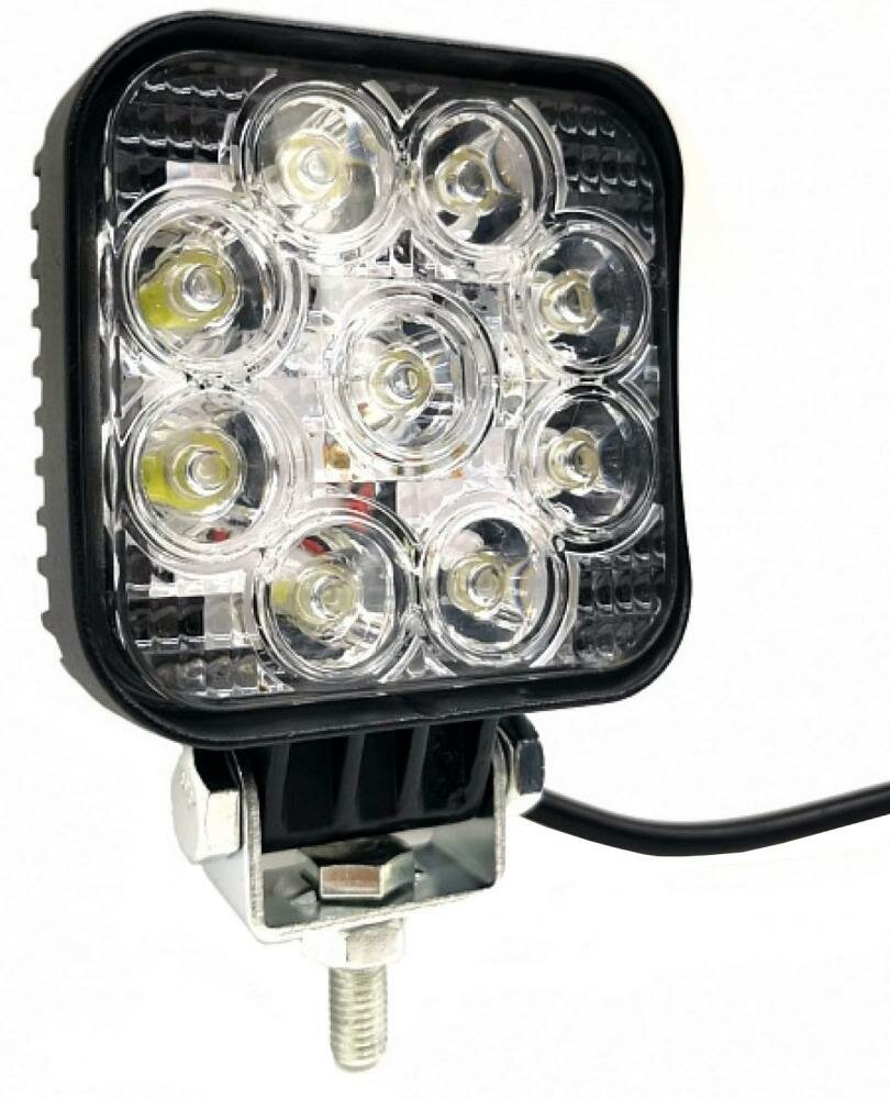 Светодиодная фара WL-132F (ближн. свет, кв. мет. корп. 9 LED по кругу, 27W) — фото 16