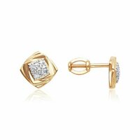 Серьги из золота с фианитами яхонт Ювелирный Арт. 212733